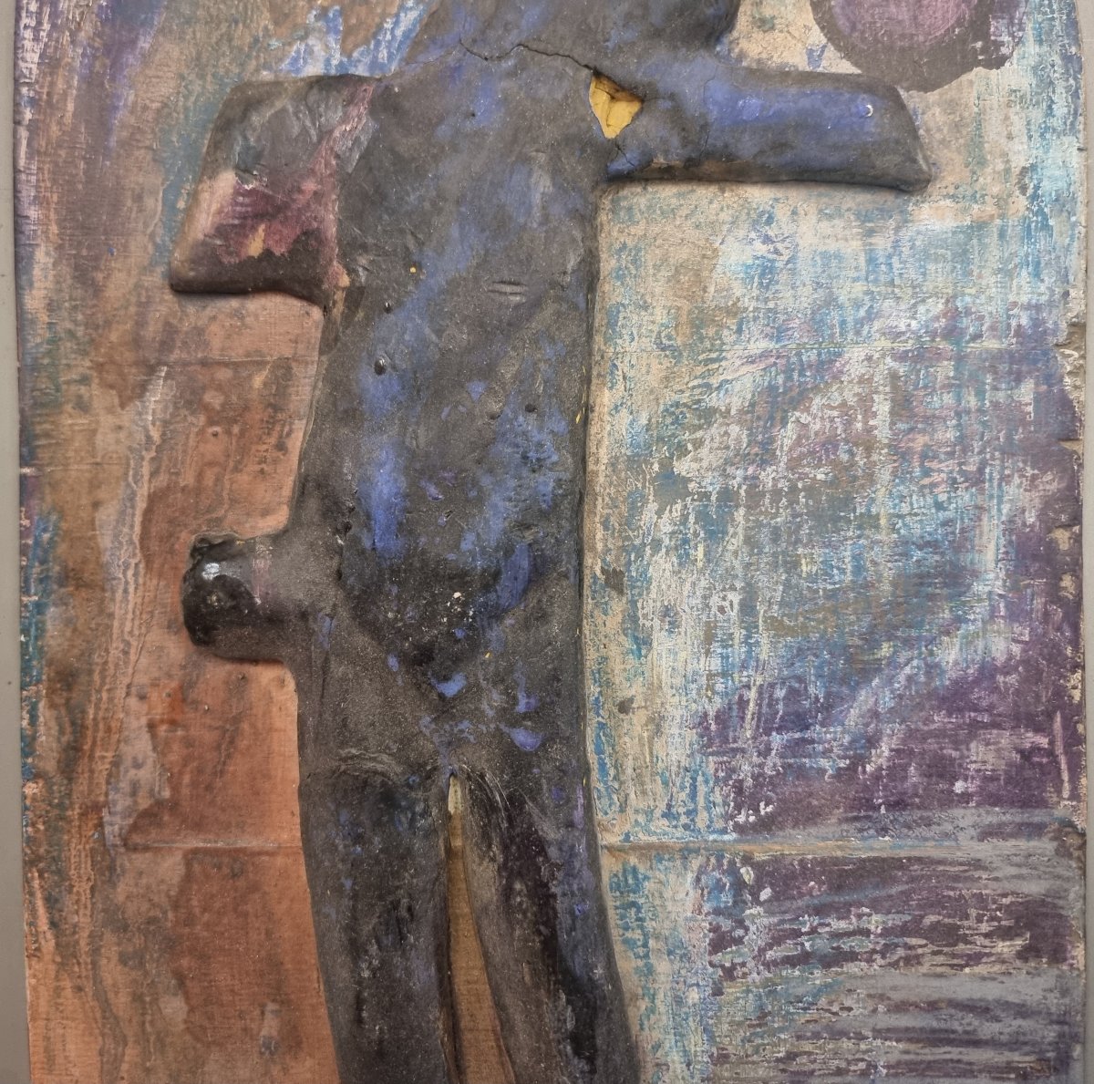 Tecnica mista (gesso/terracotta su compensato)- OPERA DI BRUNO CECCOBELLI -photo-3