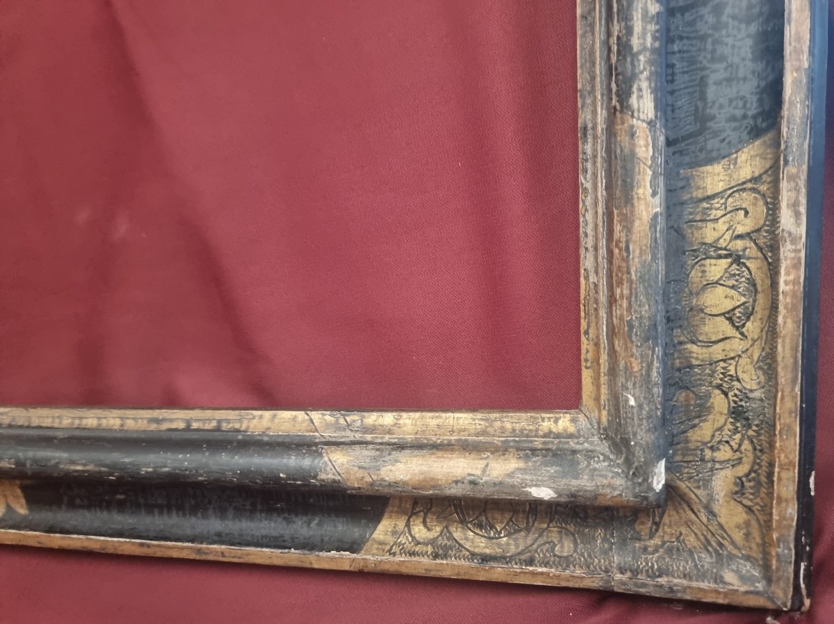 CORNICE DEL XVII SECOLO - LACCA NERA E GUARNITURE DORATE - ITALIA, EMILIA-photo-3