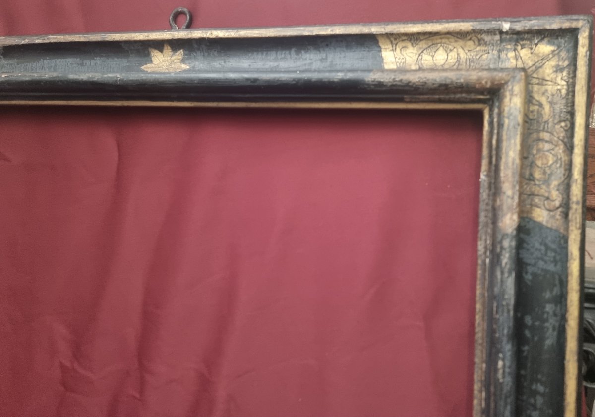 CORNICE DEL XVII SECOLO - LACCA NERA E GUARNITURE DORATE - ITALIA, EMILIA-photo-4