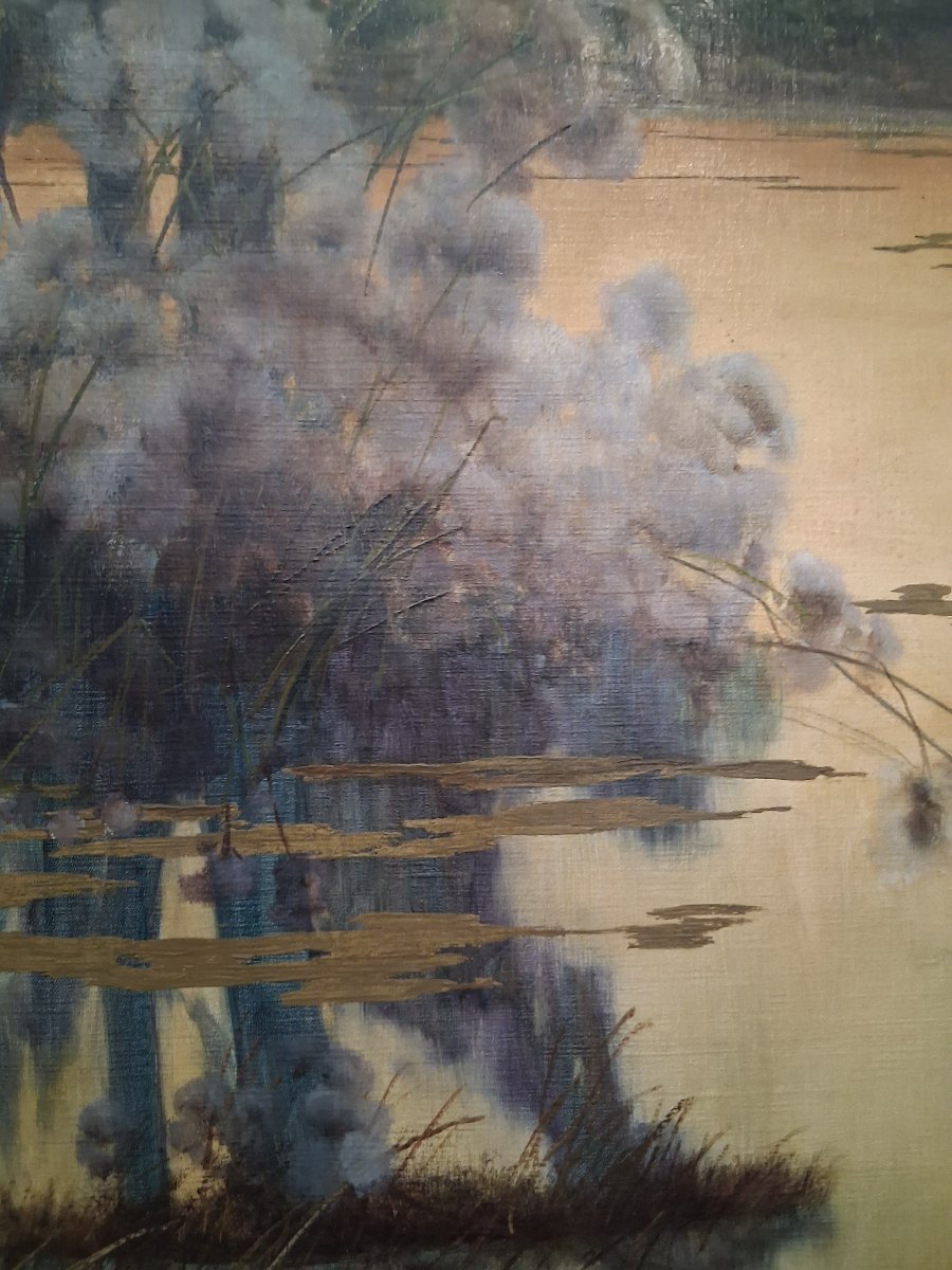 OLIO SU TELA 1893 - PAESAGGIO - ENRIQUE SERRA (Barcellona 1858 – Roma1918)-photo-1