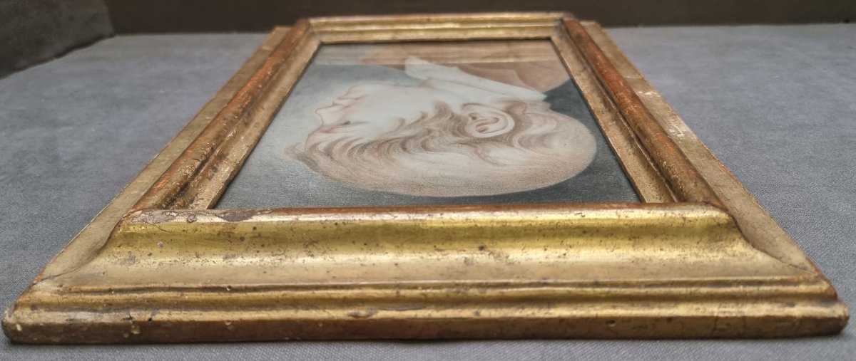 DISEGNO RAGAZZO primi '800 - CORNICE ANTICA DELL'600-photo-4