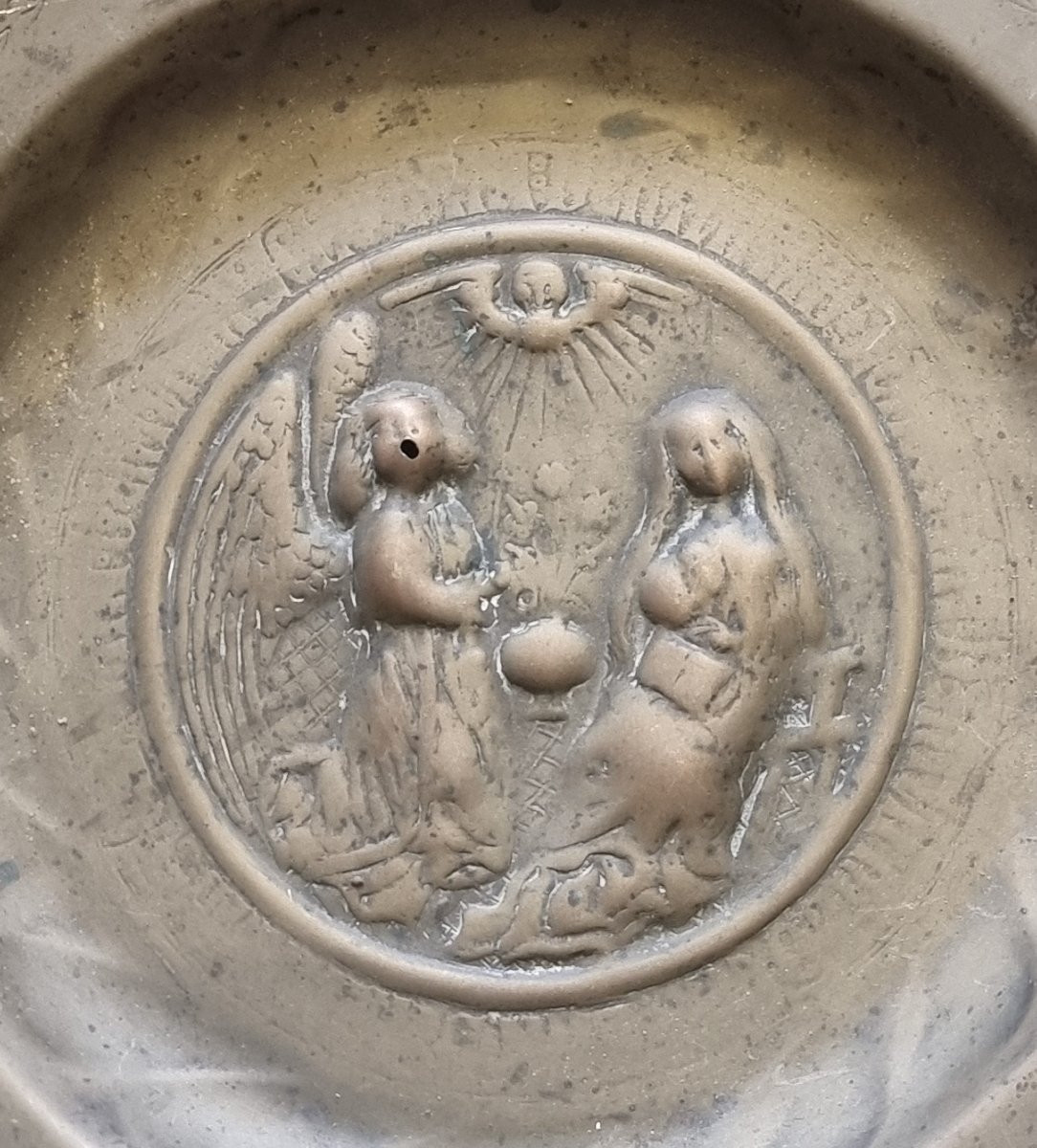 ELEMOSINIERE IN OTTONE - ANNUNCIAZIONE MADONNA - FIANDRE, XVI SECOLO-photo-2