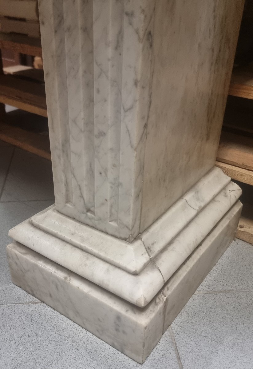 CONSOLE IN MARMO STATUARIO - ITALIA, PRIMA META DELL'800-photo-2