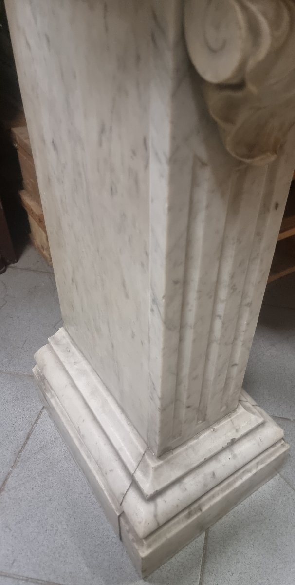 CONSOLE IN MARMO STATUARIO - ITALIA, PRIMA META DELL'800-photo-4