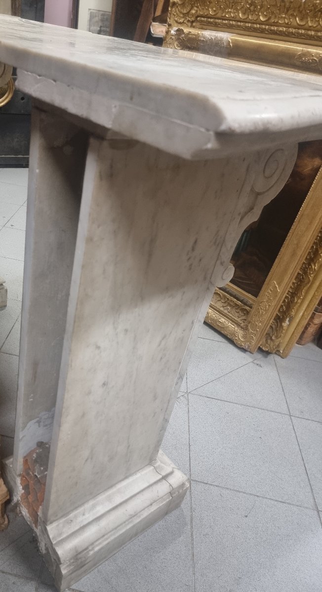 CONSOLE IN MARMO STATUARIO - ITALIA, PRIMA META DELL'800-photo-5