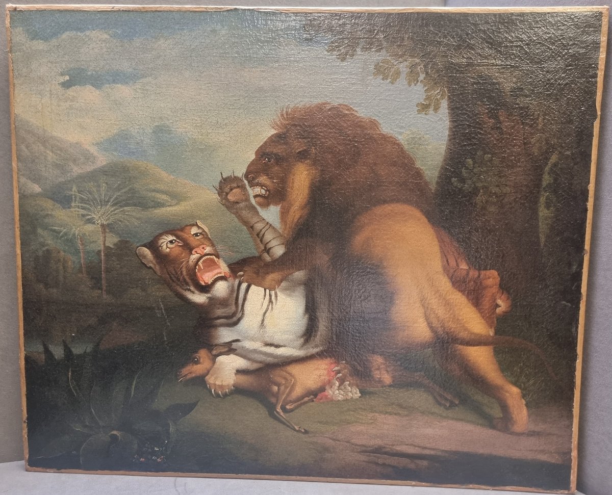 OLIO SU TELA - ANIMALI - FRANCIA, seconda metà dell'800