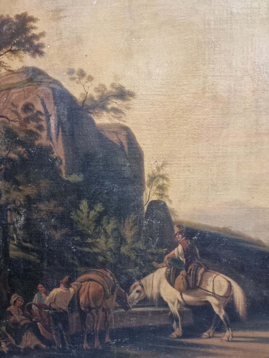OLIO SU TELA - CAMPAGNA ROMANA - Seconda metà dell'800-photo-2