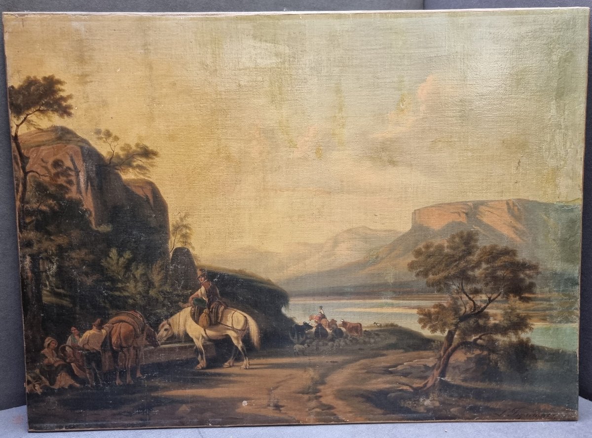 OLIO SU TELA - CAMPAGNA ROMANA - Seconda metà dell'800