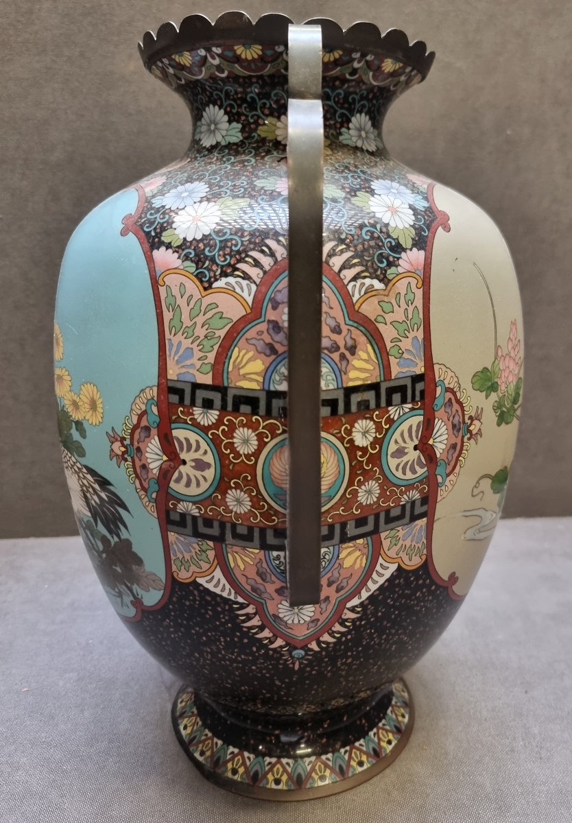 VASO ORIENTALE IN CLOISONNE - Inizio XX secolo-photo-4