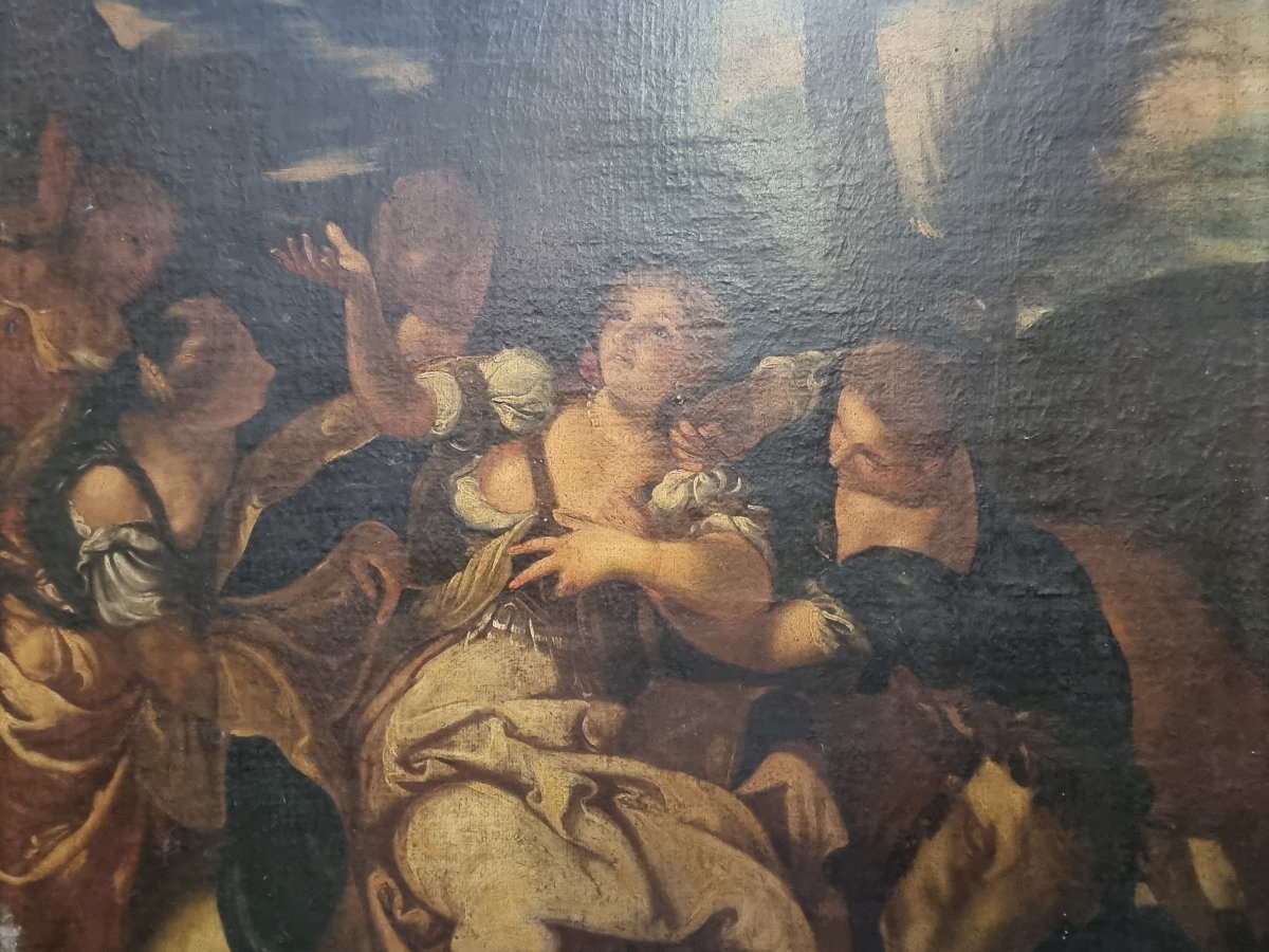 OLIO SU TELA - ALLEGORIA DEL'EUROPA, COPIA SEICENTESCA SCUOLA DEL VERONESE-photo-4