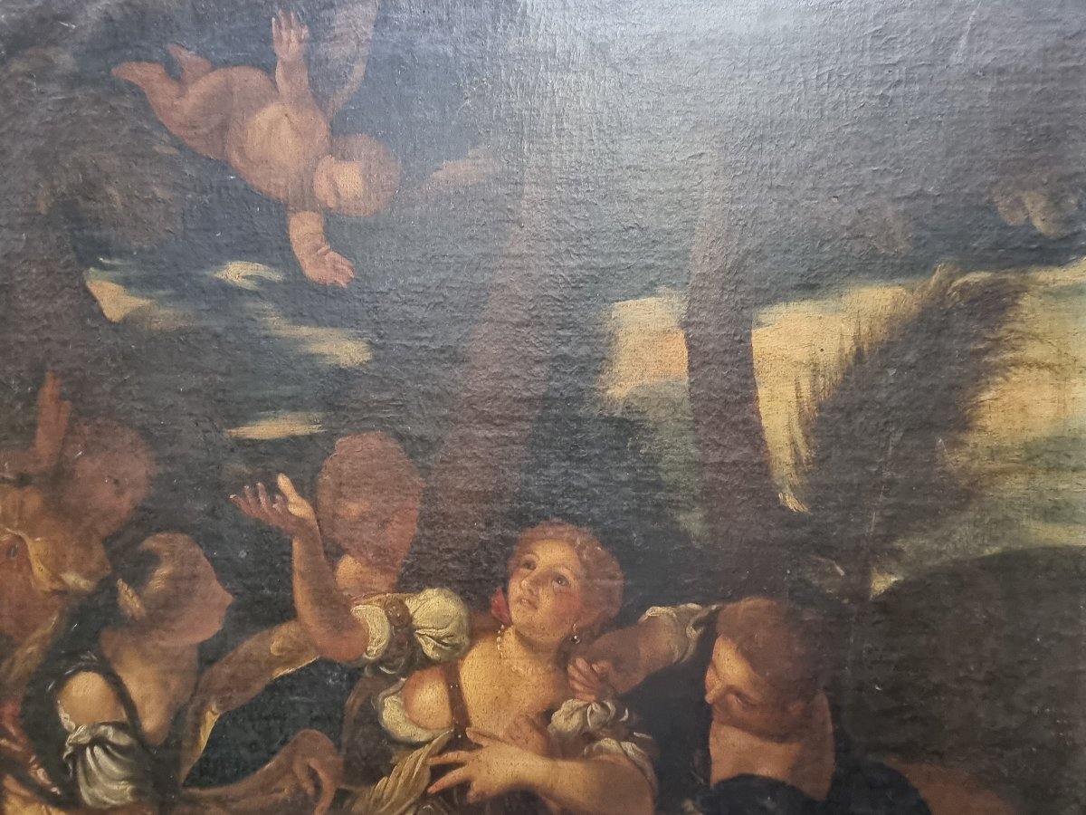 OLIO SU TELA - ALLEGORIA DEL'EUROPA, COPIA SEICENTESCA SCUOLA DEL VERONESE-photo-2