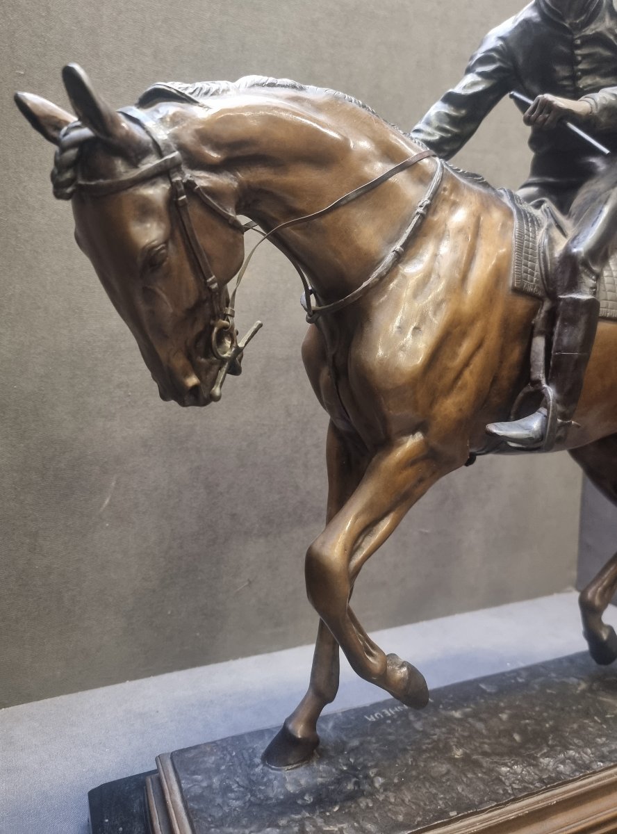 Scultura in bronzo – "Il Grande Fantino", modello di Isidore Bonheur (1827-1901)-photo-4