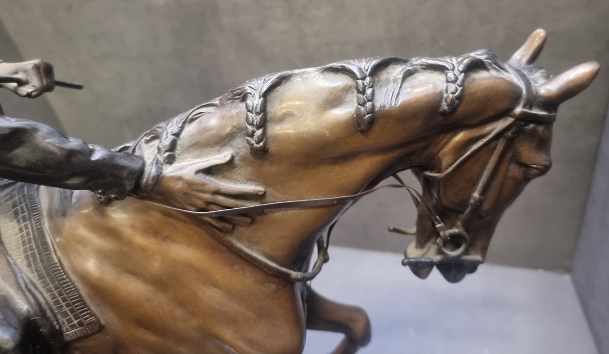 Scultura in bronzo – "Il Grande Fantino", modello di Isidore Bonheur (1827-1901)-photo-5