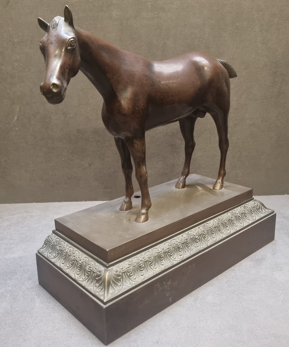 MODELLO DI CAVALLO DI CORSA IN BRONZO - Prima metà dell'800 (CARLO X)-photo-2
