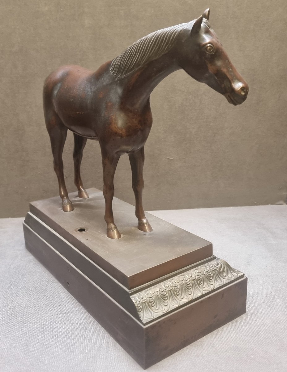 MODELLO DI CAVALLO DI CORSA IN BRONZO - Prima metà dell'800 (CARLO X)-photo-3