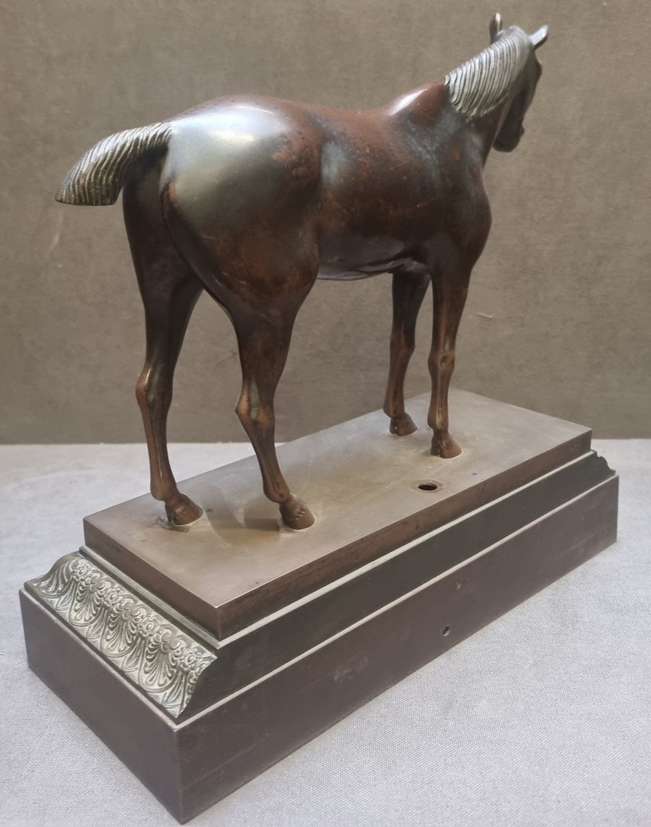 MODELLO DI CAVALLO DI CORSA IN BRONZO - Prima metà dell'800 (CARLO X)-photo-1