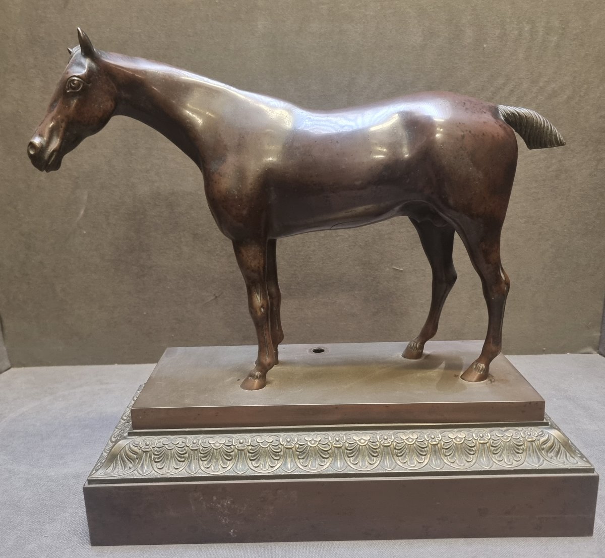 MODELLO DI CAVALLO DI CORSA IN BRONZO - Prima metà dell'800 (CARLO X)