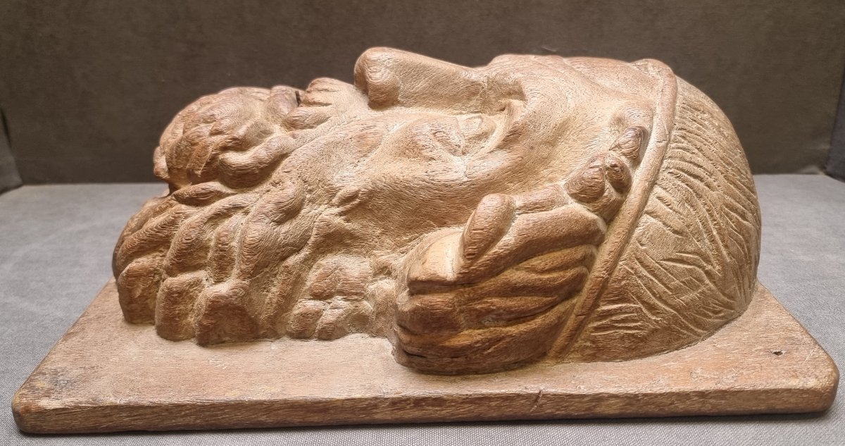 ALTORILIEVO IN LEGNO SCOLPITO (CEDRO DEL LIBANO) - OMERO - XVIII SECOLO - SPAGNA-photo-3