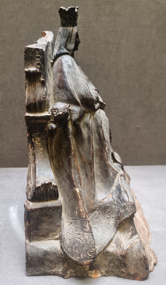 SCULTURA IN TERRACOTTA - MADONNA - Fine '600 - Italia del Sud-photo-2
