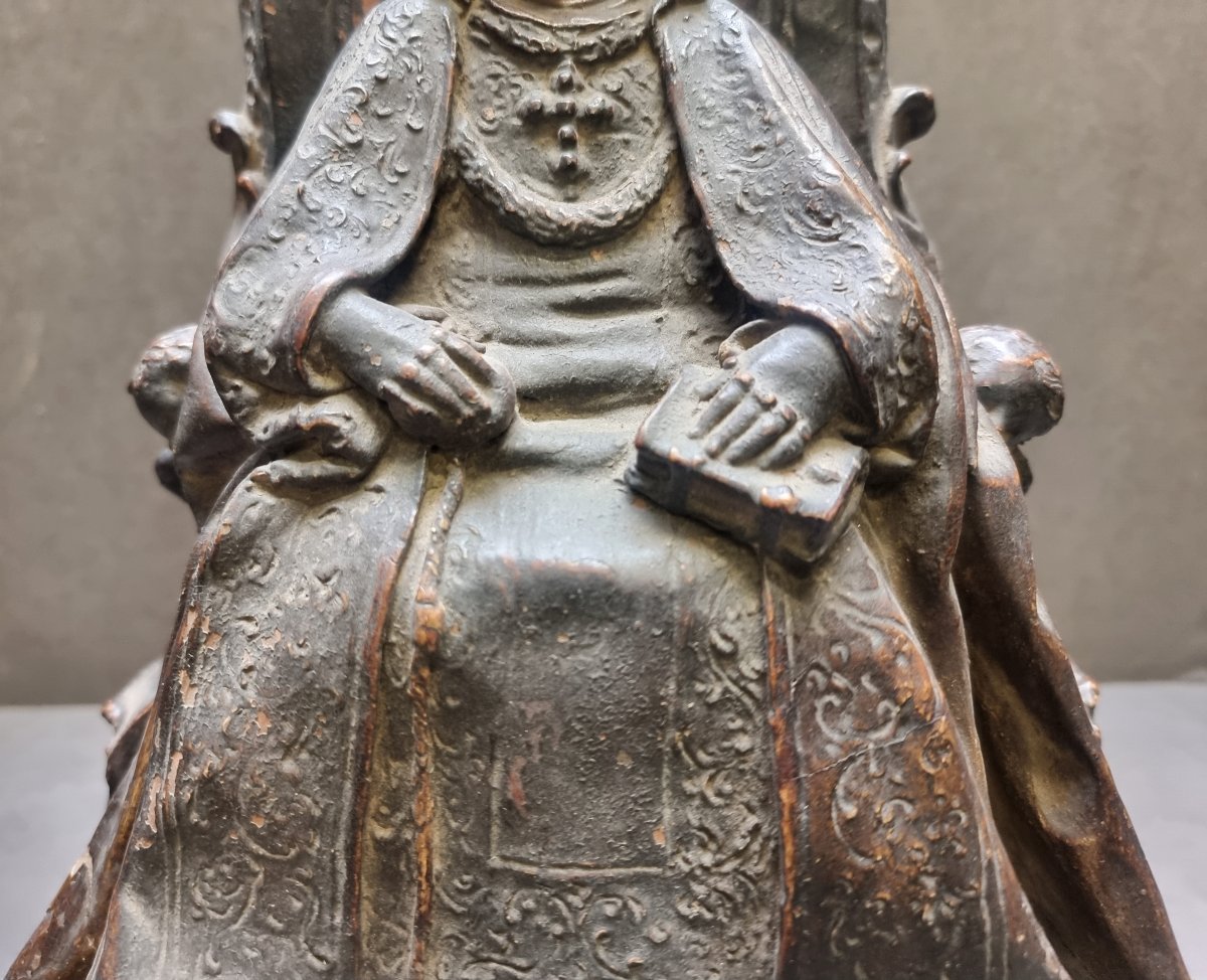 SCULTURA IN TERRACOTTA - MADONNA - Fine '600 - Italia del Sud-photo-4
