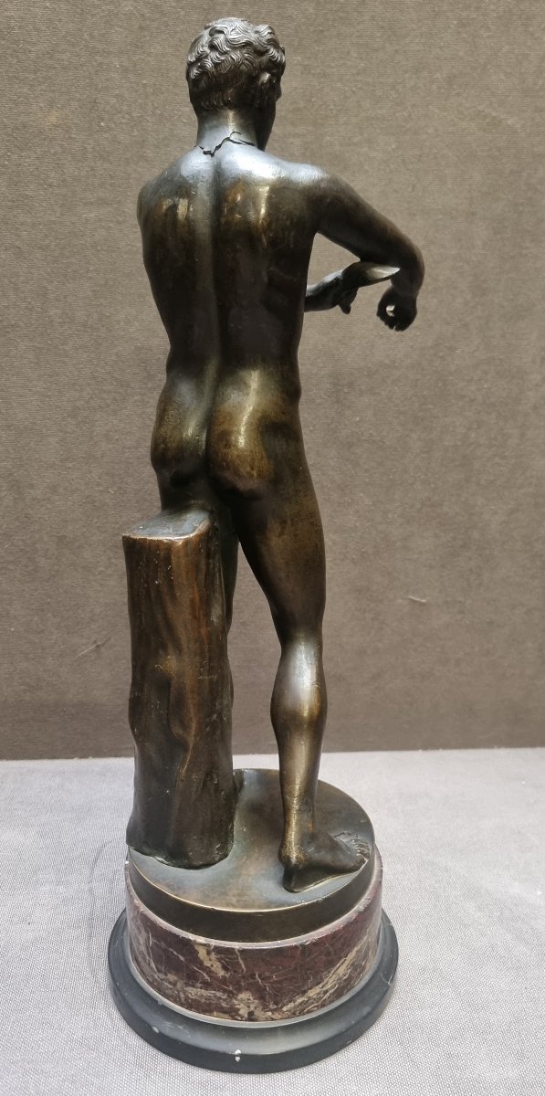 SCULTURA IN BRONZO RAFFIGURANTE APOXYOMENOS - XIX secolo-photo-4