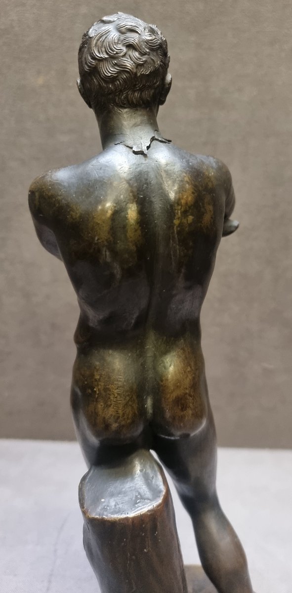 SCULTURA IN BRONZO RAFFIGURANTE APOXYOMENOS - XIX secolo-photo-5