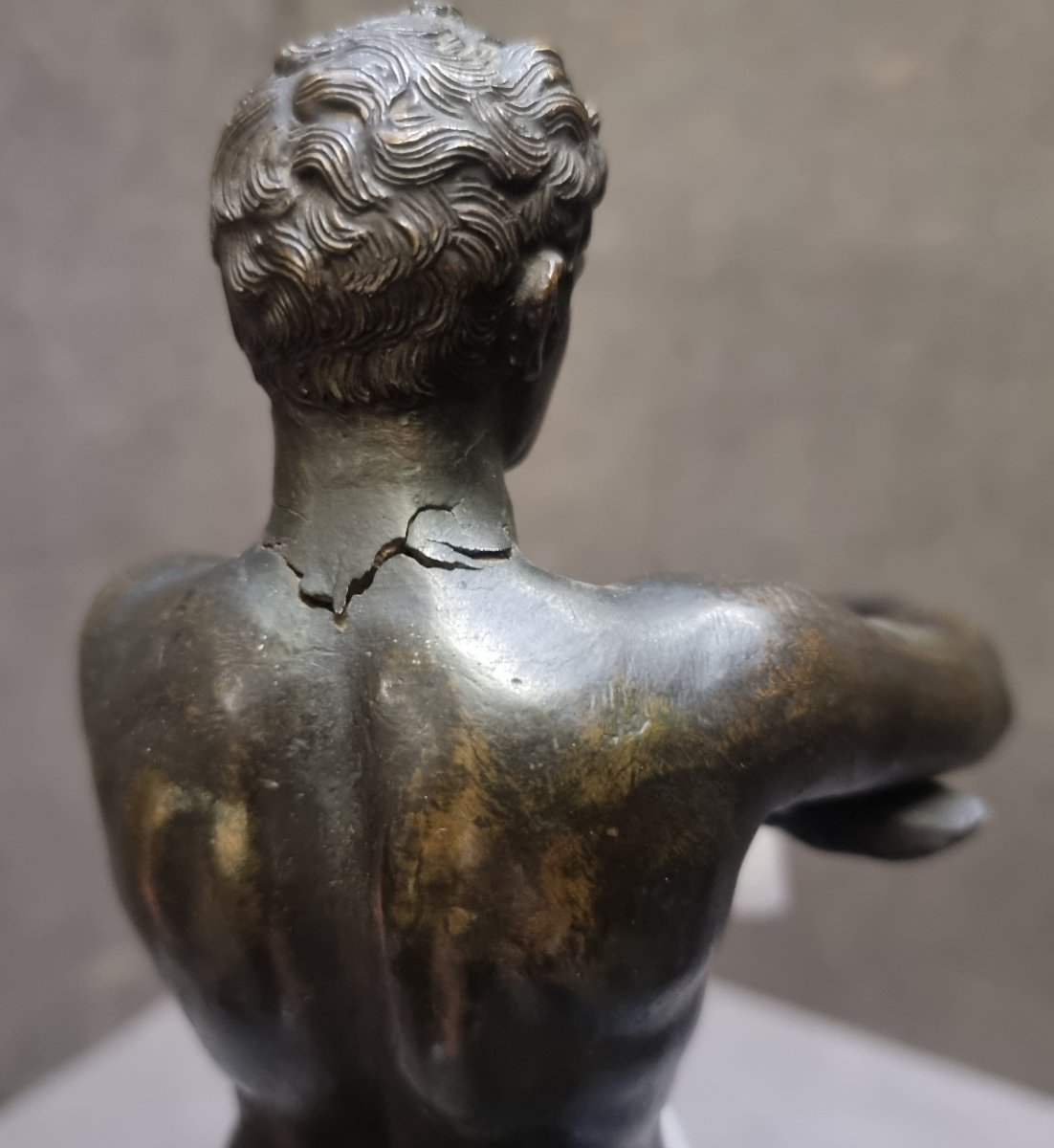 SCULTURA IN BRONZO RAFFIGURANTE APOXYOMENOS - XIX secolo-photo-6