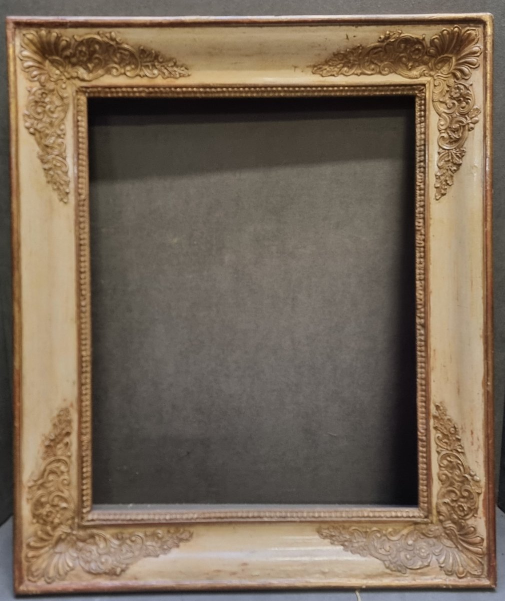 CORNICE IN LEGNO DORATO E LACCATO - FRANCIA, dell' 800