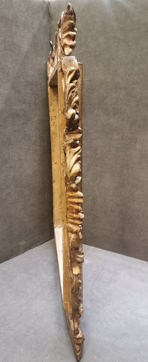 CORNICE IN LEGNO DORATO E INTAGLIATO - ITALIA CENTRALE, DELL'800-photo-3