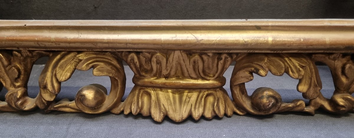 CORNICE IN LEGNO DORATO E INTAGLIATO - ITALIA CENTRALE, DELL'800-photo-3