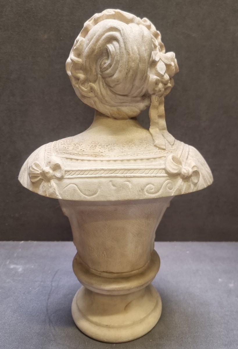BUSTO DONNA IN MARMO STATUARIO - Metà '800-photo-4
