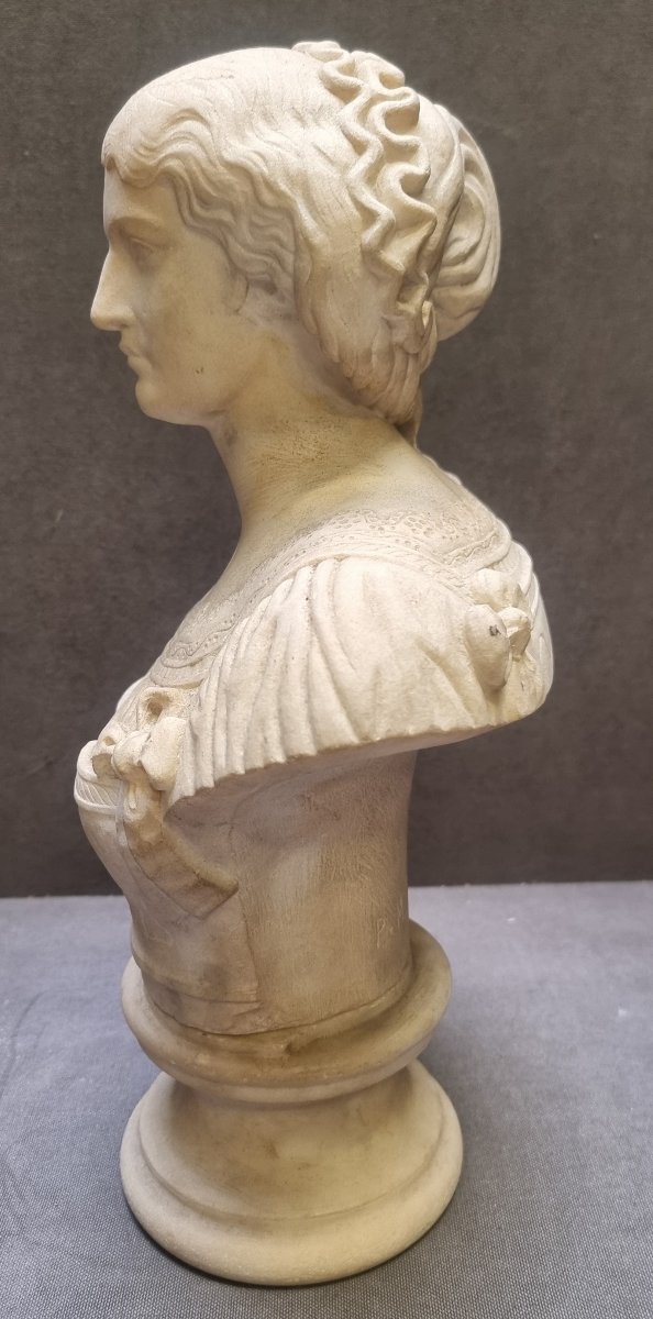 BUSTO DONNA IN MARMO STATUARIO - Metà '800-photo-1