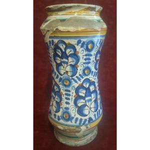 ALBERELLO DA FARMACIA IN MAIOLICA - MONTELUPO O ORVIETO - FINE XVI SECOLO / INIZIO XVII SECOLO