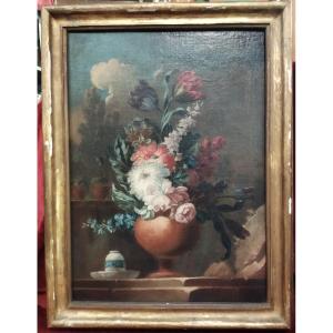 QUADRO NATURA MORTA - OLIO SU TELA dell' 600 con cornice coeva