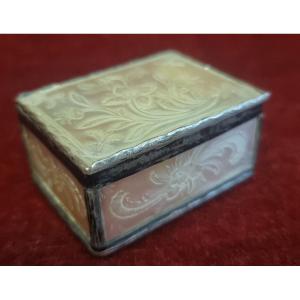SCATOLINA IN MADREPERLA E ARGENTO  - EUROPA - XVIII SECOLO
