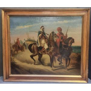 DIPINTO ORIENTALISTA - OLIO SU TELA - FIRMATO : G. LEVILLAIN 1844