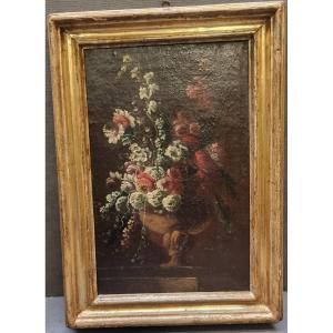 QUADRO NATURA MORTA - OLIO SU TELA - Primi dell' 700 con cornice coeva