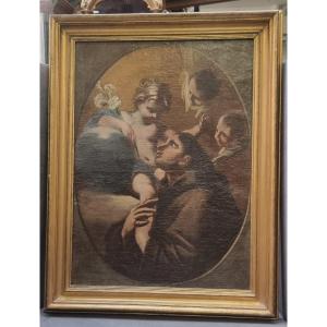 OLIO SU TELA RAFFIGURANTE SAN ANTONIO - SUD ITALIA - Dell' 700