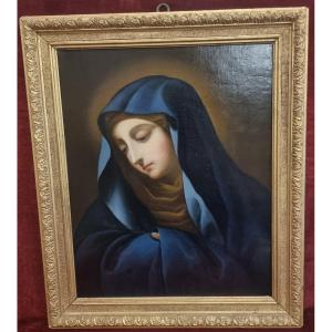DIPINTO OLIO SU RAME - MADONNA DEL DITO - SCUOLA DI CARLO DOLCI - DELL'700