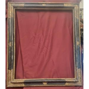 CORNICE DEL XVII SECOLO - LACCA NERA E GUARNITURE DORATE - ITALIA, EMILIA