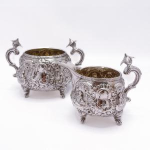 Edward Farell 1817, London Creamer And Sugar Bowl