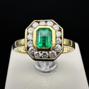 Vintage Emerald And Diamond Ring