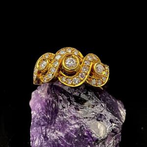 Vintage Gold And Diamond Ring