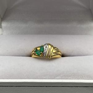 Marquise Emerald And Diamond Ring