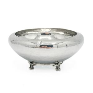 Omar Ramsden 1923, Hammered Silver Cup By British Art And Craft Goldsmith