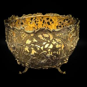 Centerpiece In 800/1000 Vermeil Silver