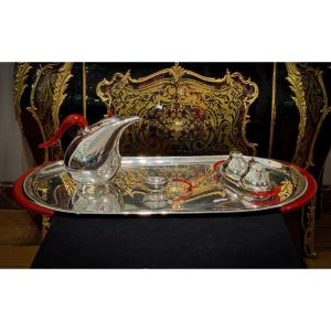 Pomellato – Tea Service In Solid Silver 925/1000, Italy, 1985  