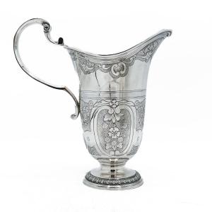 Hénin & Cie - Large Helmet Ewer In 950 Thousandths Sterling Silver, Louis XIV Regency Decor
