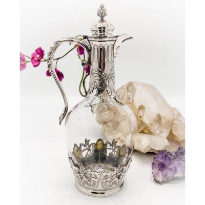 Crystal And Silver Wine Decanter