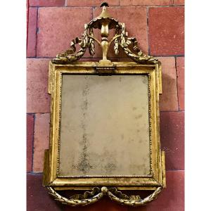 Foreign Neo-classical Mirror Gilt Wood Late 18th Century